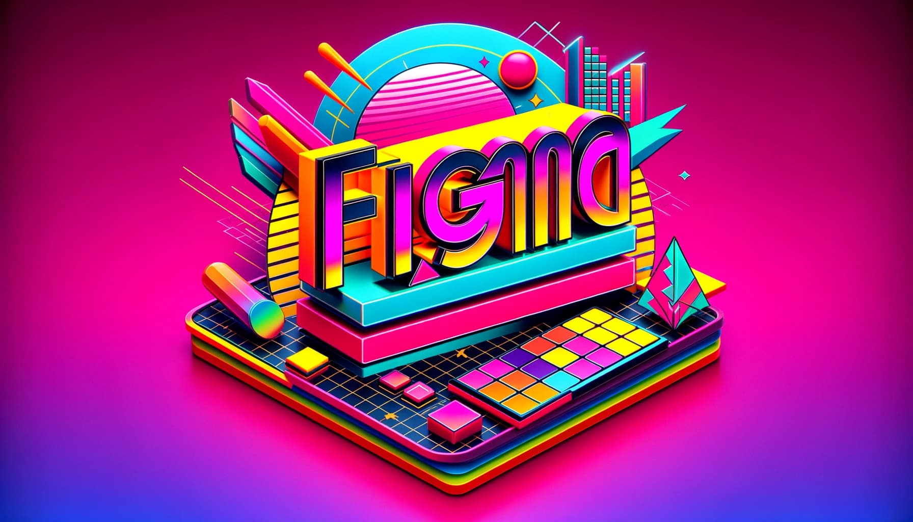 Logo de Figma style années 80