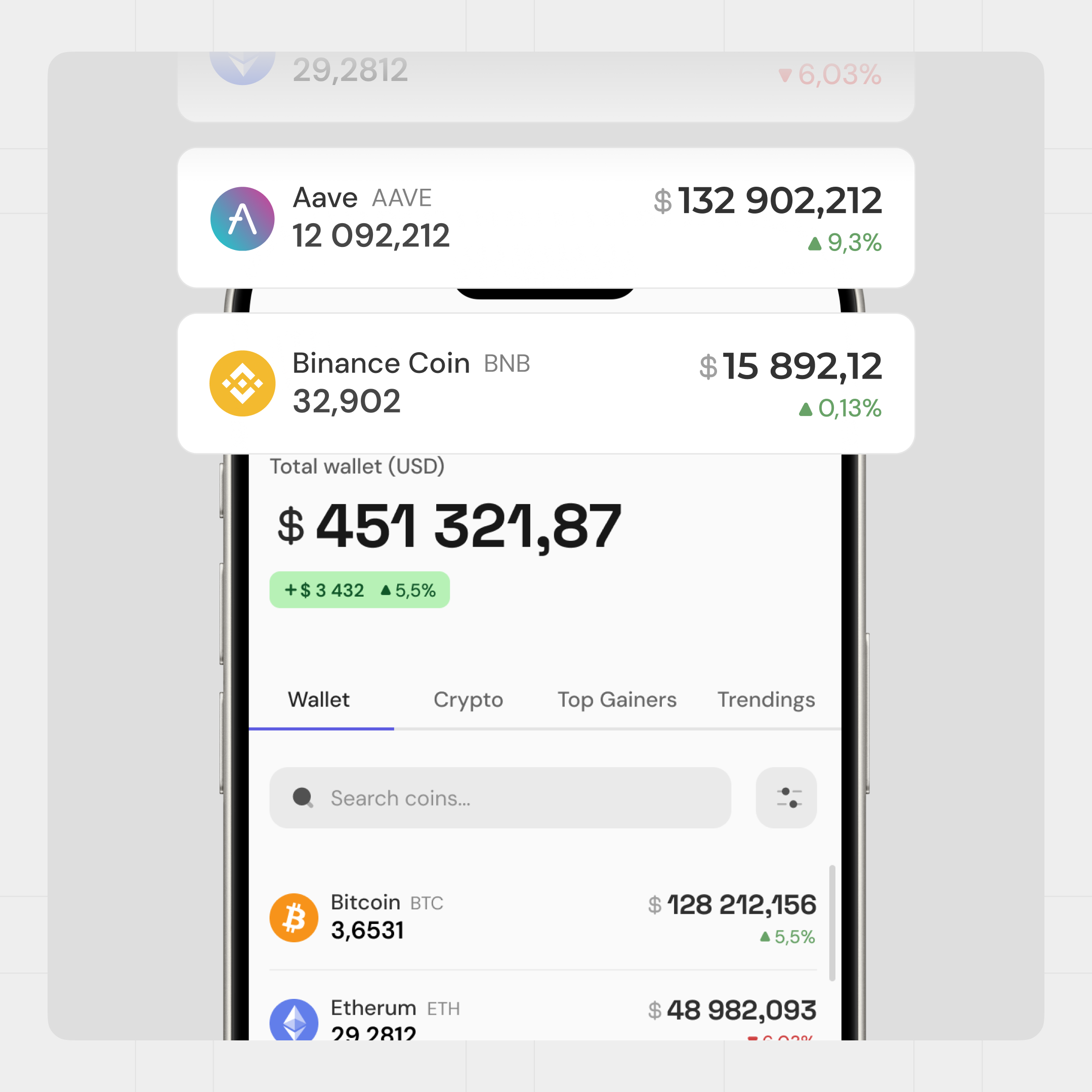 Interface UI fintech